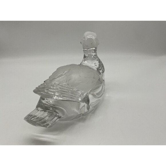 Hand Cut Led Crystal Duck Covered Dish, Made in West Germany Crystal Clear Ind. - Picture 10 of 16